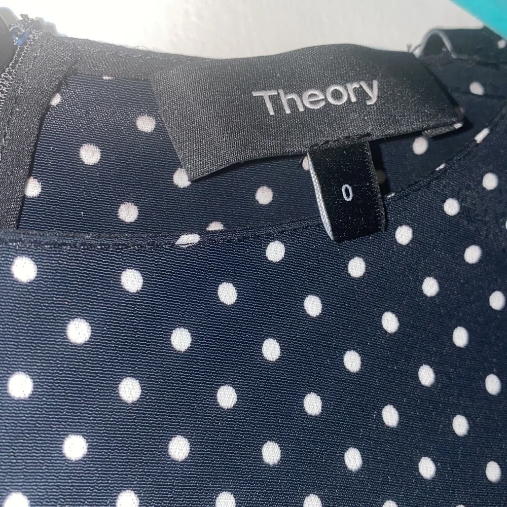 THEORY crew dress polka dot size 0 NWT - Picture 6 of 10